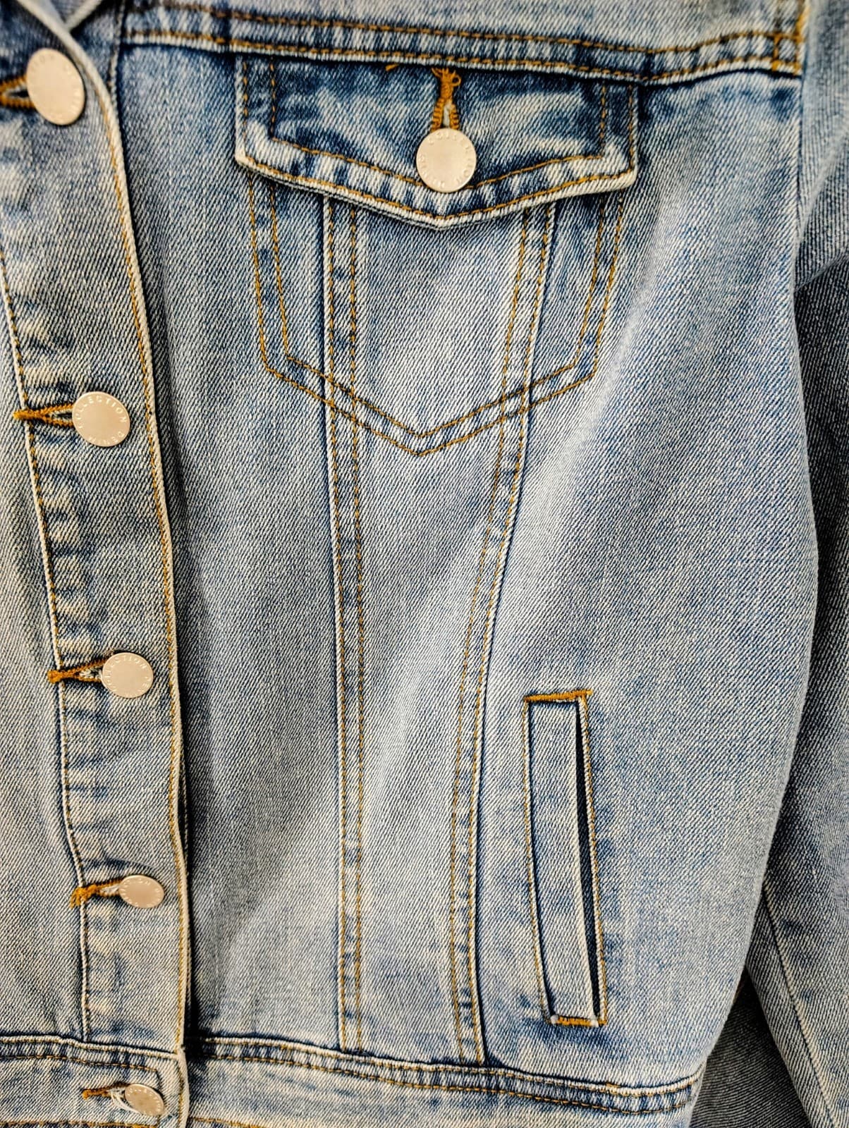 Cavalini Denim Collector Jean Jacket Womens L Blue Denim - Thumbnail 4