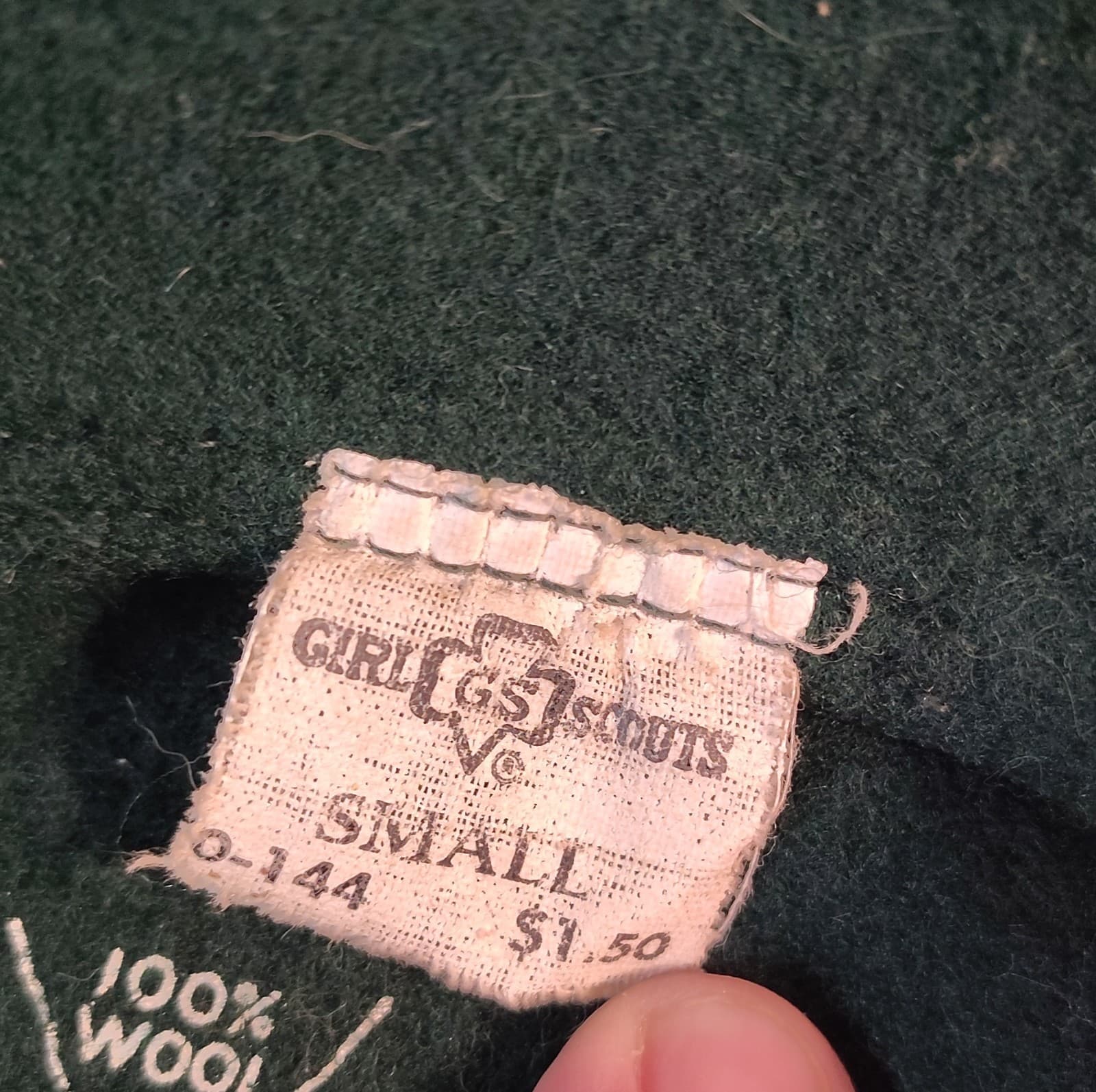 Kangol Vintage 100% Wool Small Green Beret Hat Girl Scouts Uniform - Thumbnail 6