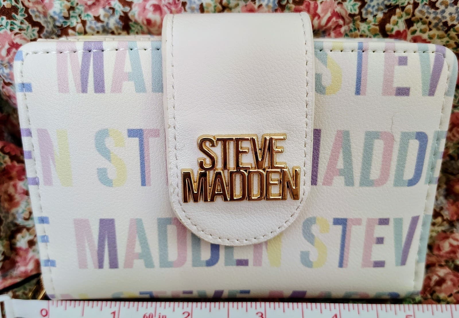 NWT Steve Madden Wallet White Multi Snap, MSRP $54 - Thumbnail 11