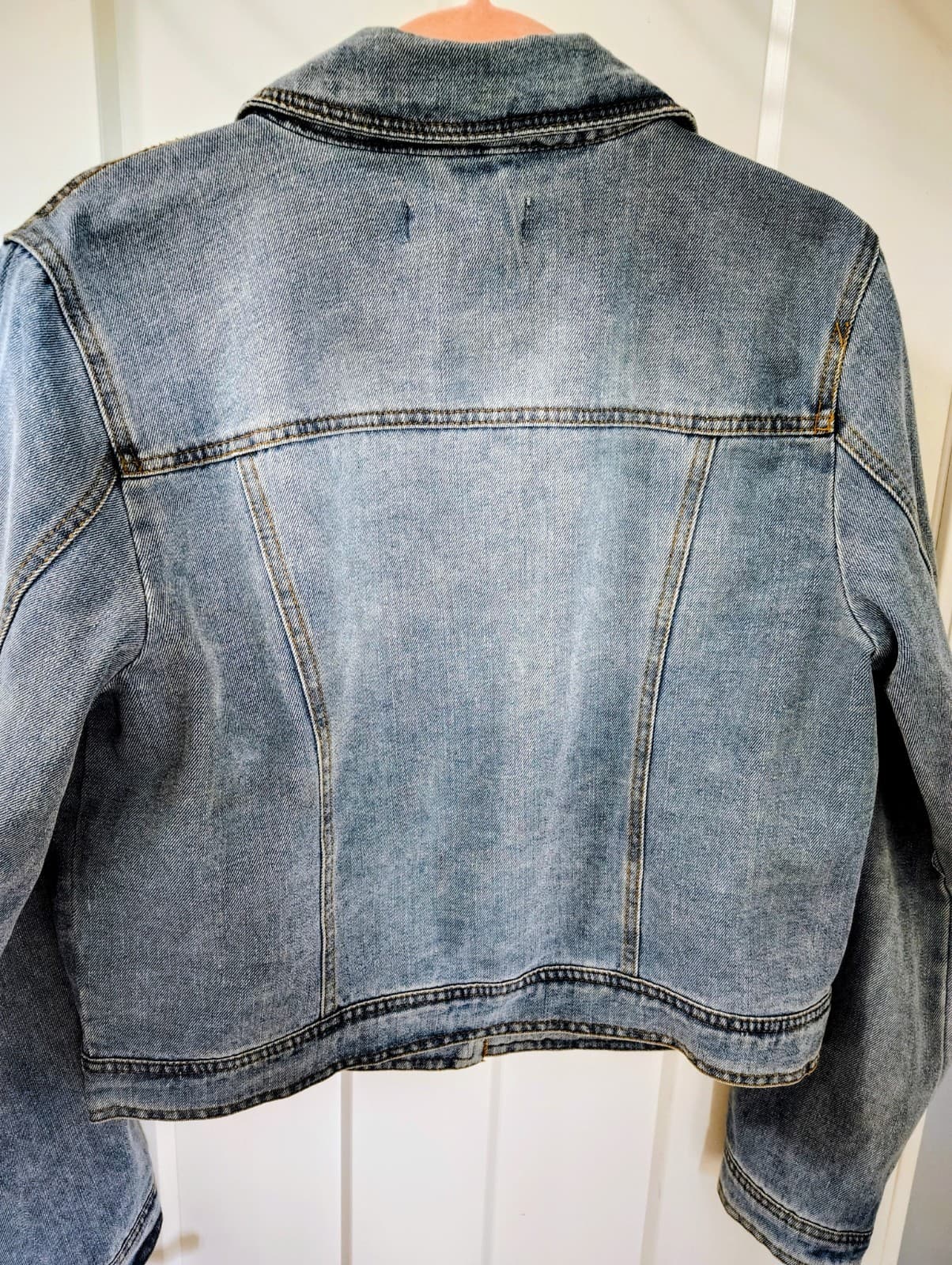 Cavalini Denim Collector Jean Jacket Womens L Blue Denim - Thumbnail 5