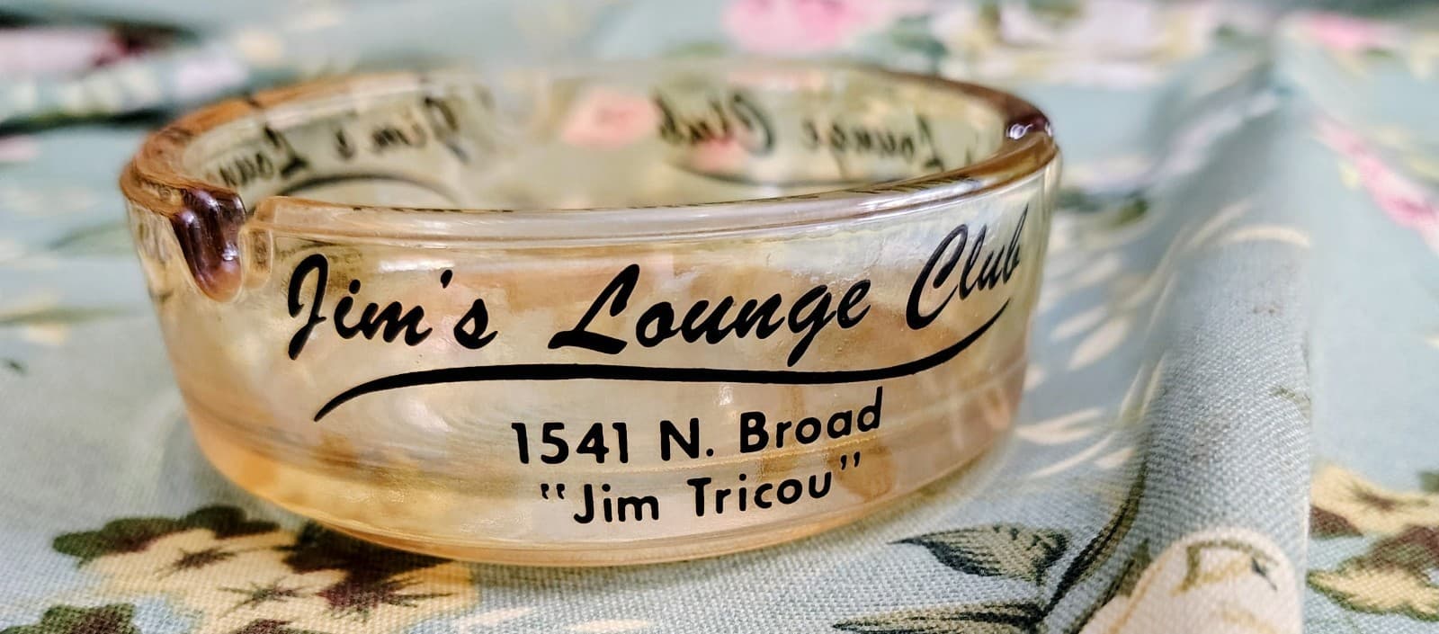 Vintage Glass Ashtray, Jim's Lounge Club, New Orleans