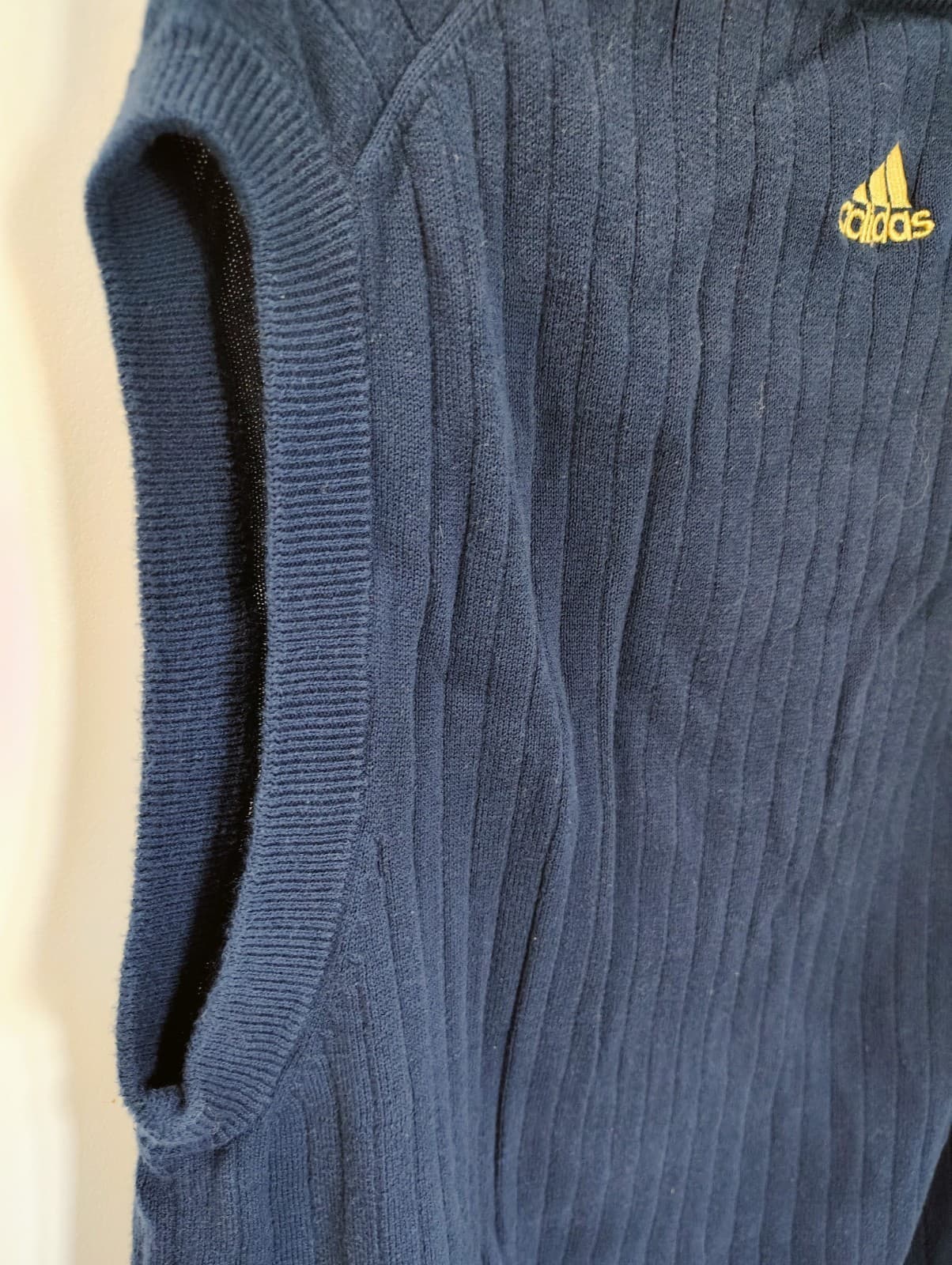 Vintage Adidas Notre Dame Sweater Vest, Men's Medium - Thumbnail 5