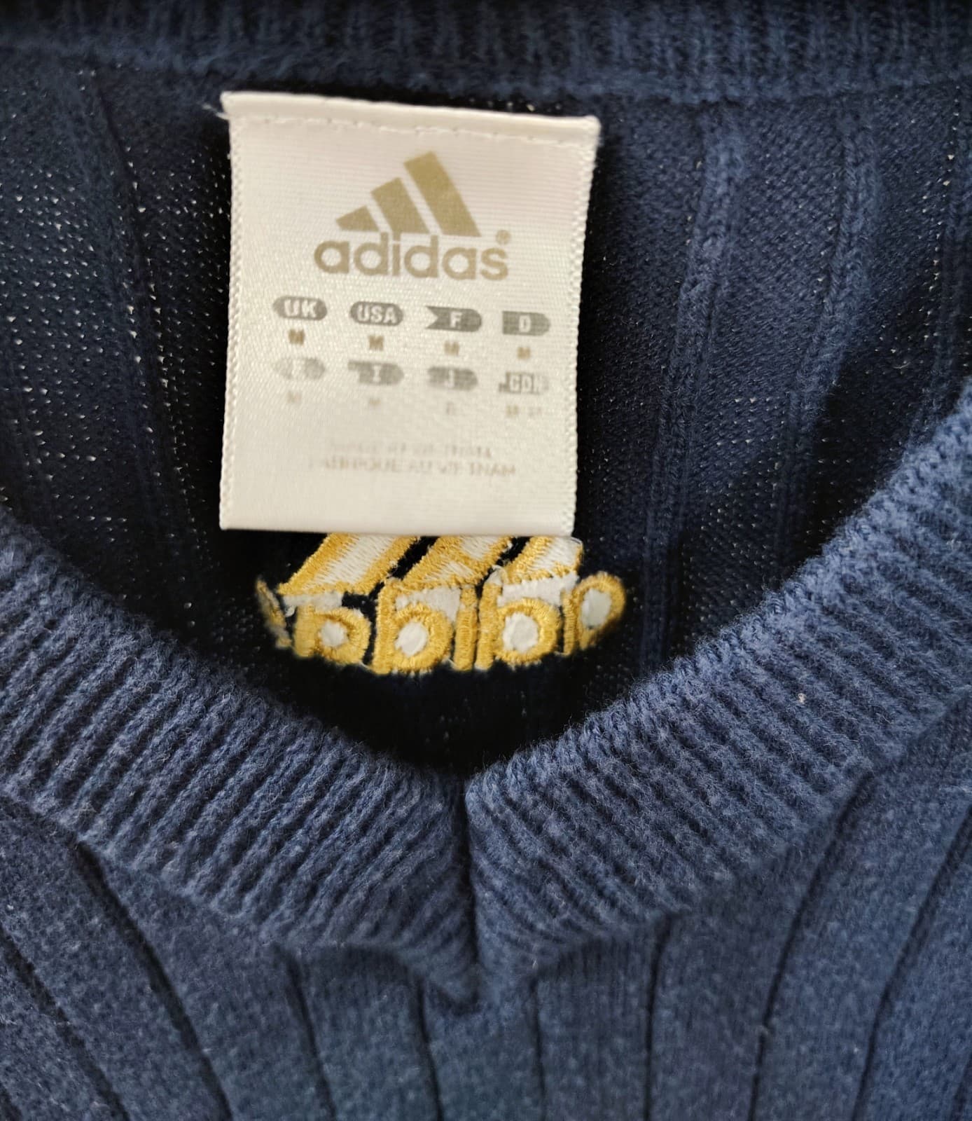 Vintage Adidas Notre Dame Sweater Vest, Men's Medium - Thumbnail 3