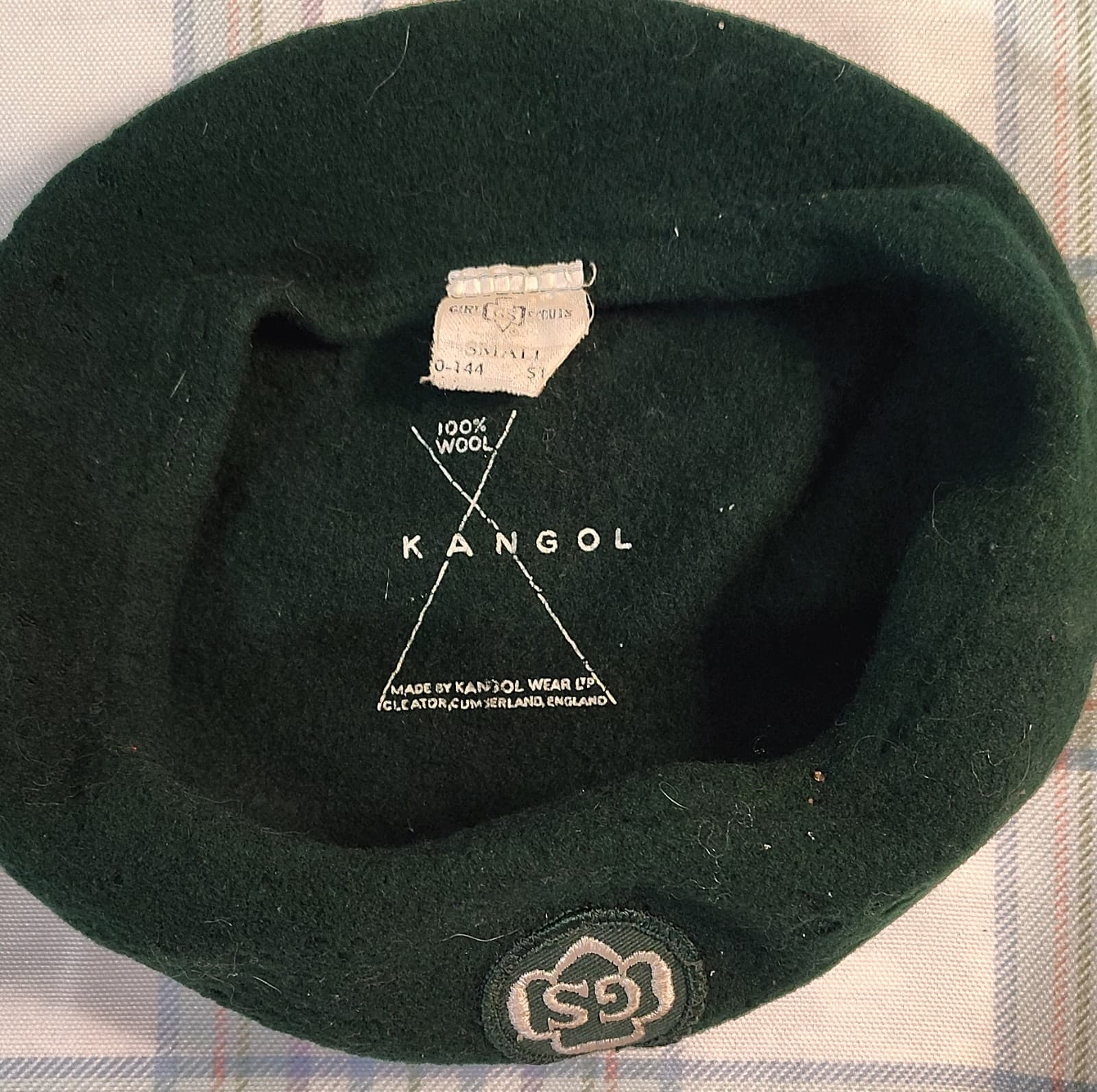 Kangol Vintage 100% Wool Small Green Beret Hat Girl Scouts Uniform - Thumbnail 8