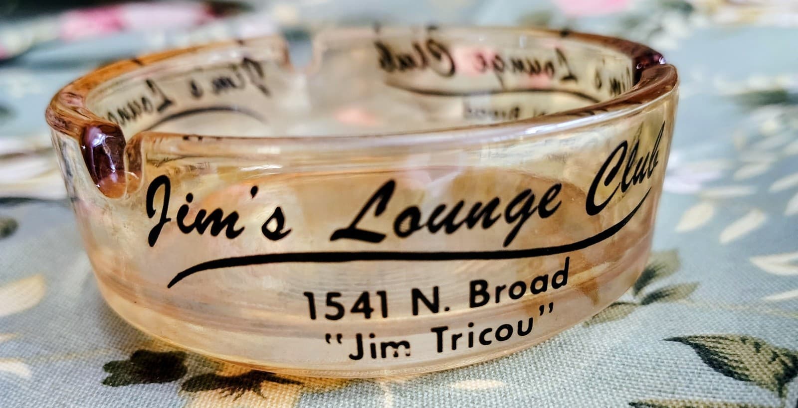 Vintage Glass Ashtray, Jim's Lounge Club, New Orleans - Thumbnail 3