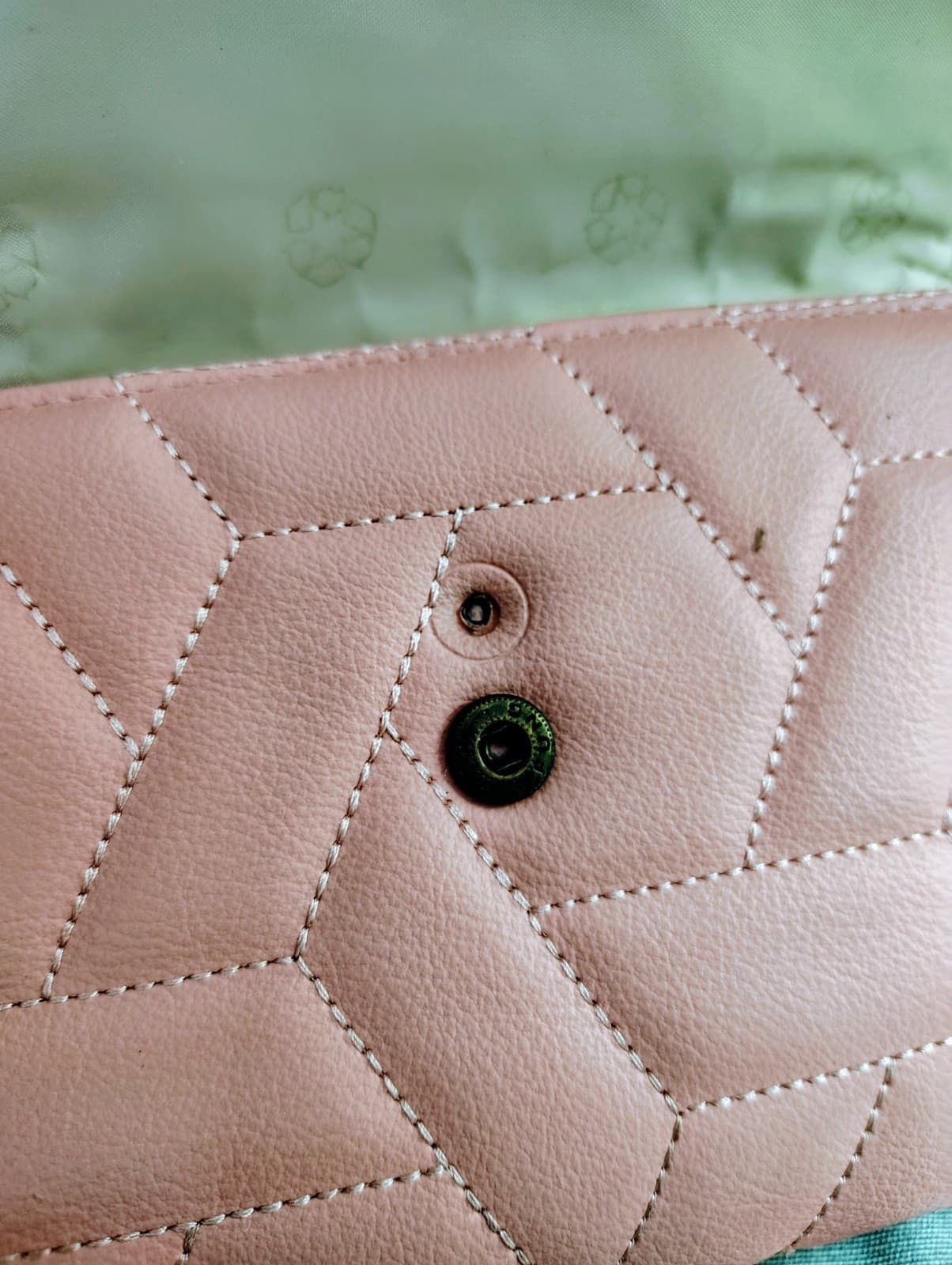 Pink Faux Leather Organizer Wallet Large - Thumbnail 6