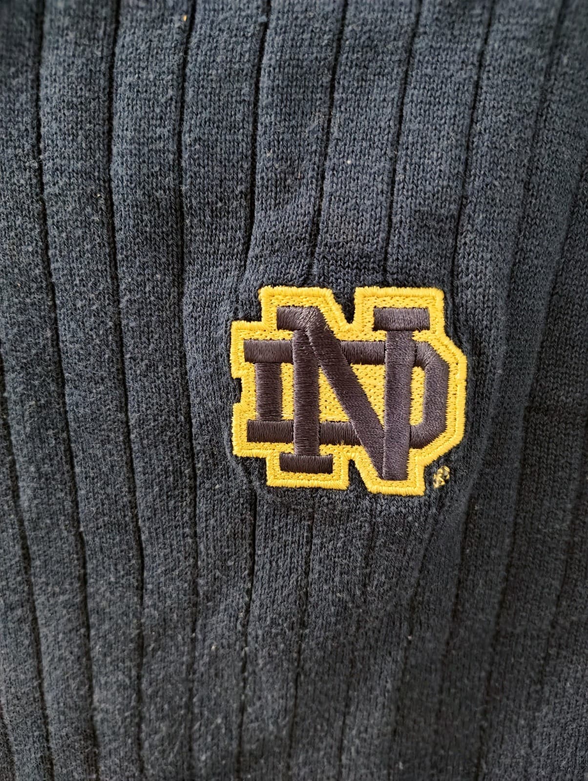Vintage Adidas Notre Dame Sweater Vest, Men's Medium - Thumbnail 2