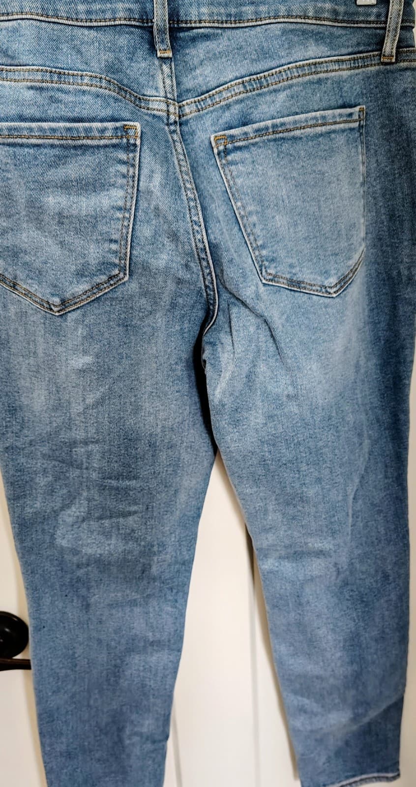 Old Navy High Rise Rockstar Skinny Light Wash Denim Jeans, Size 8 Petite - Thumbnail 3