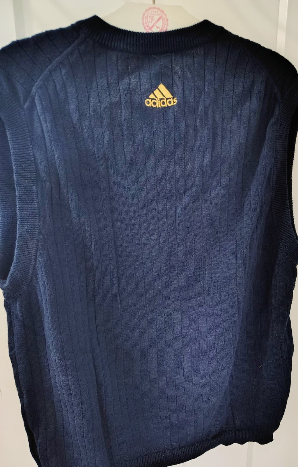 Vintage Adidas Notre Dame Sweater Vest, Men's Medium - Thumbnail 4