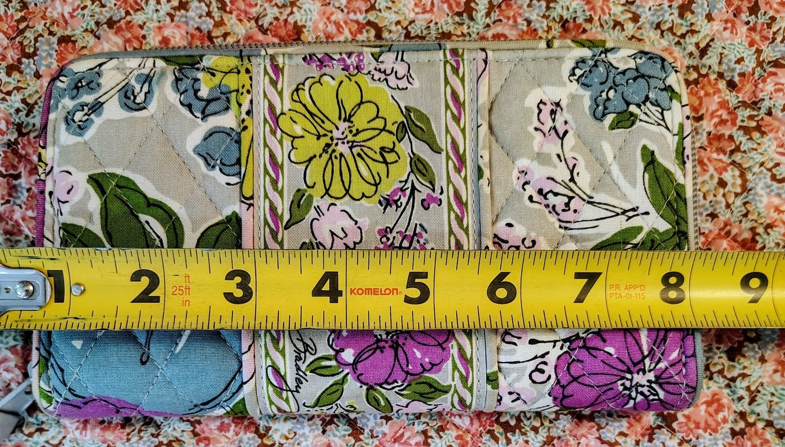 Vera Bradley Watercolor Zip Around Clutch Floral Wallet - Thumbnail 13