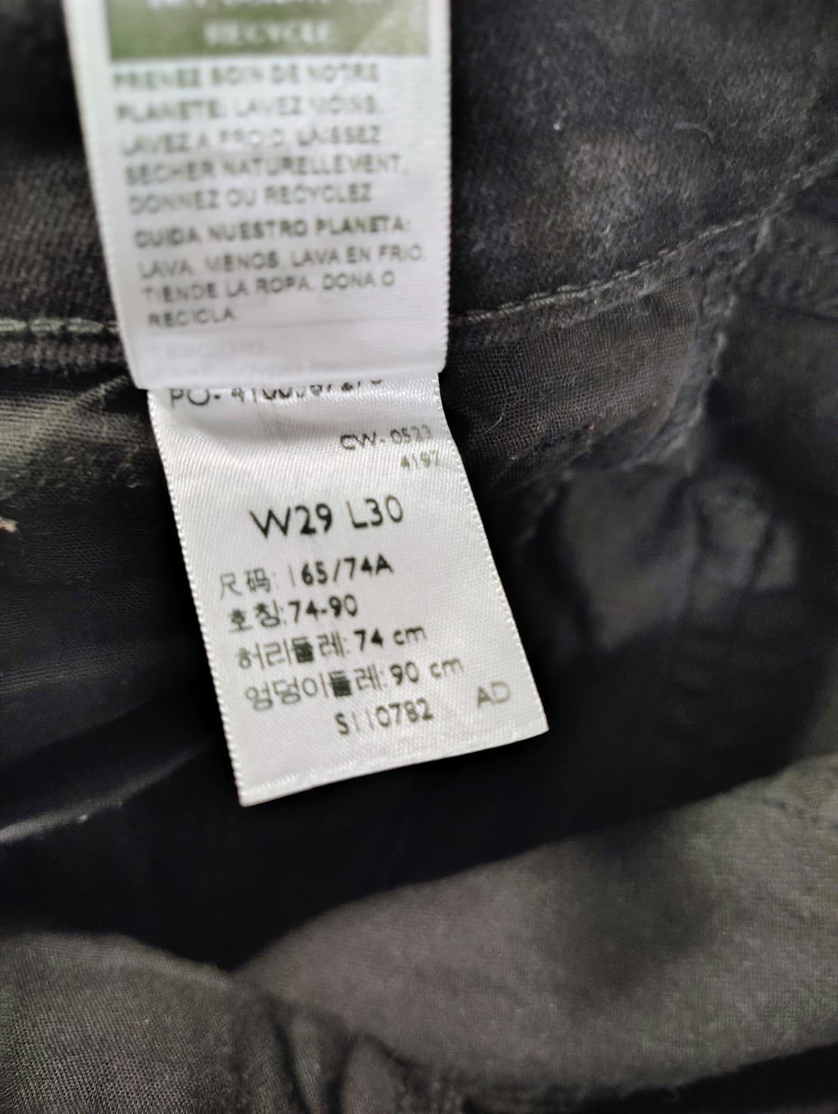 LEVIS Men's Black Denim Jeans 29x30 - Thumbnail 3