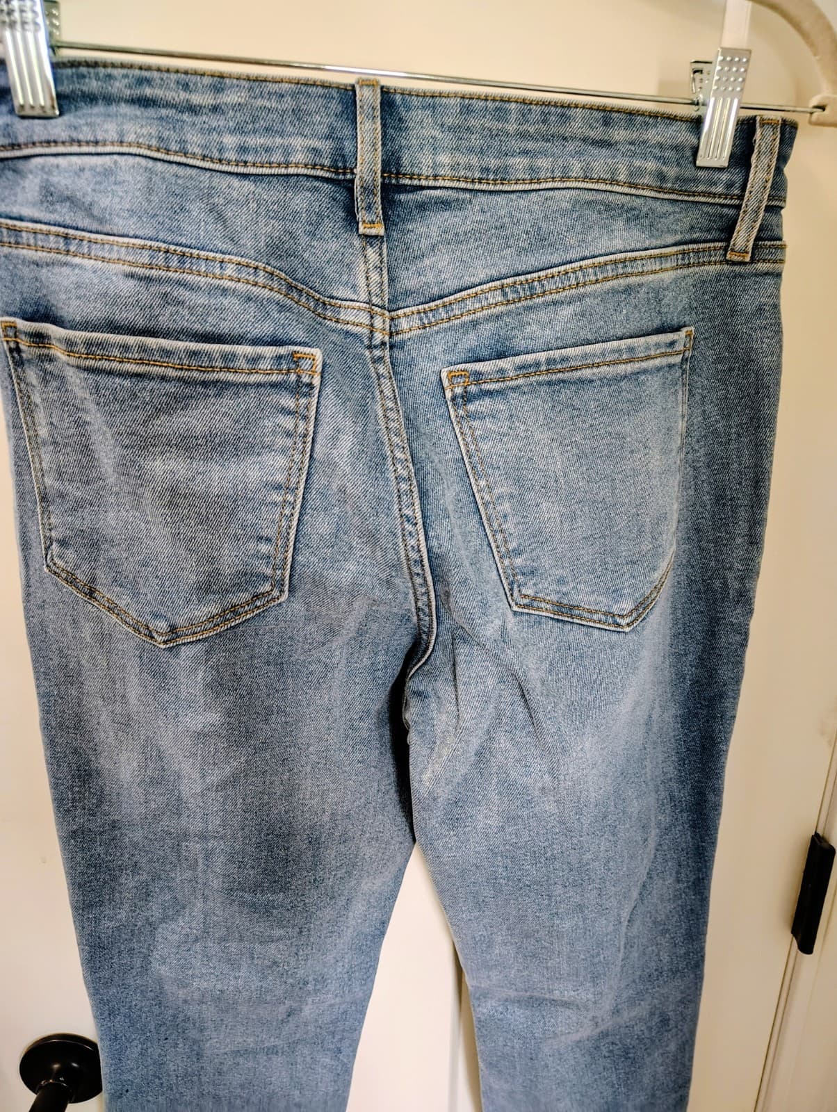 Old Navy High Rise Rockstar Skinny Light Wash Denim Jeans, Size 8 Petite - Thumbnail 2