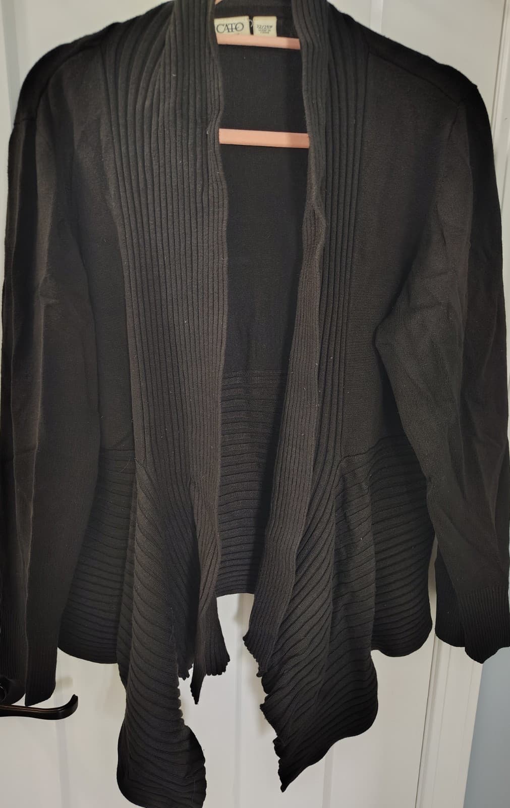 Cato Black Women's Cardigan Sweater, Size 22/24