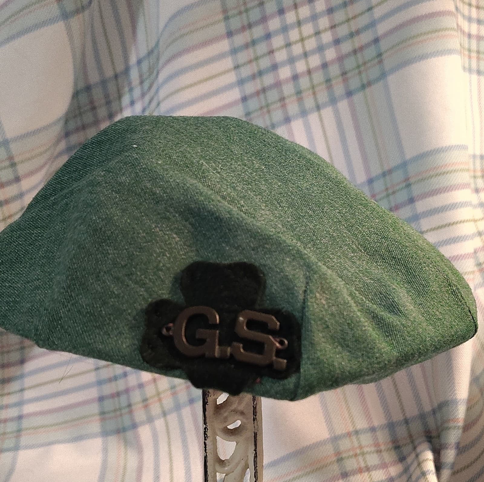 Vintage Girl Scouts & Girl Guides Green Beret Hat Large New York NY GS Insignia - Thumbnail 7
