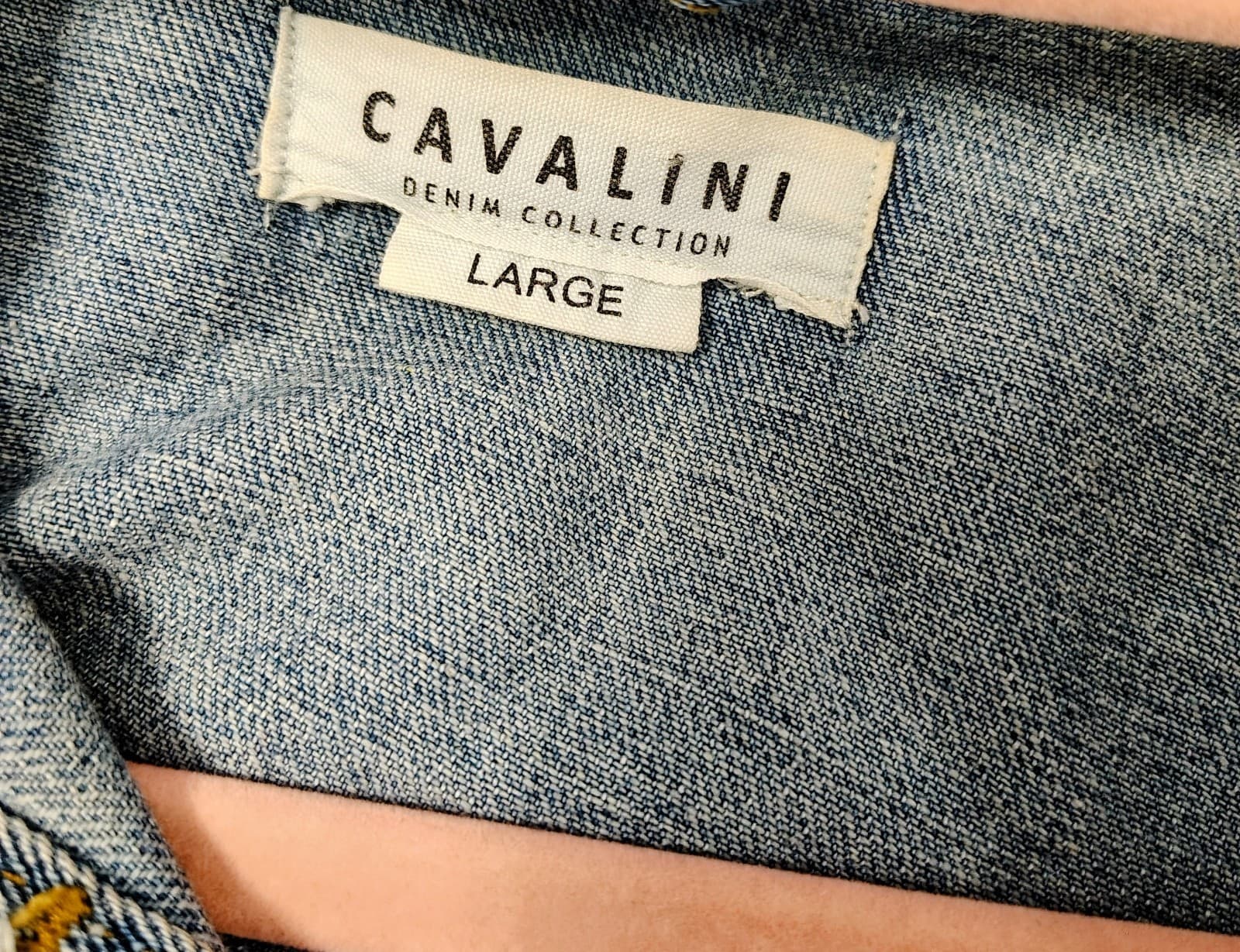 Cavalini Denim Collector Jean Jacket Womens L Blue Denim - Thumbnail 7
