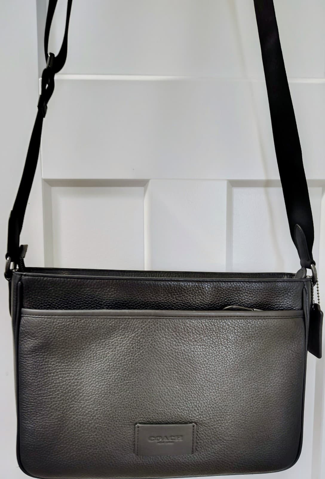 NWT Coach District Crossbody bag, black refined pebble leather, MSRP $378 - Thumbnail 4