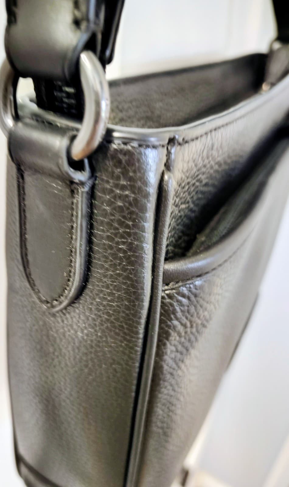 NWT Coach District Crossbody bag, black refined pebble leather, MSRP $378 - Thumbnail 6
