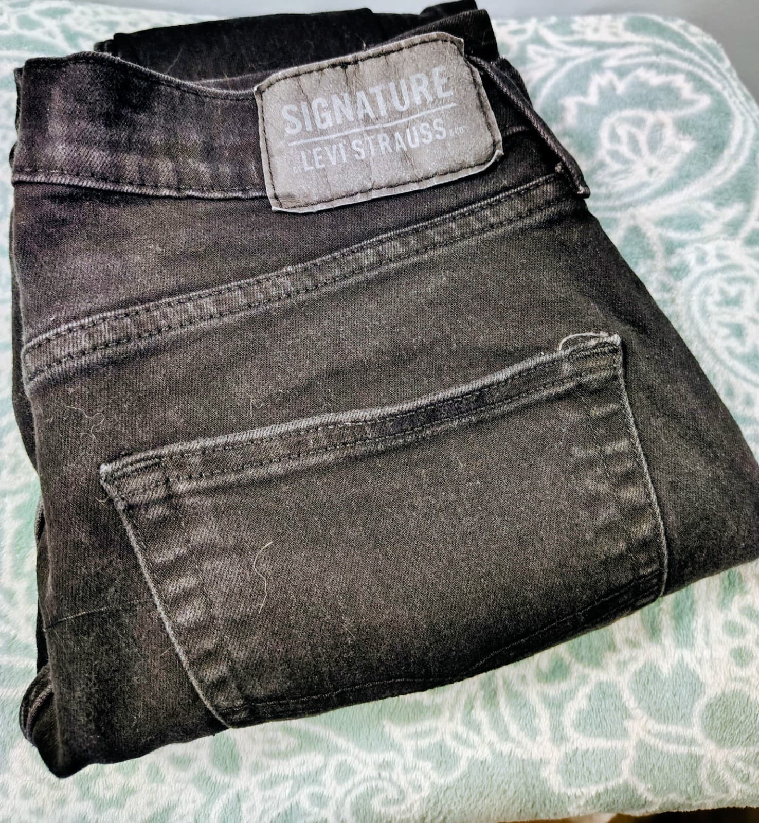 LEVIS Men's Black Denim Jeans 29x30 - Thumbnail 4