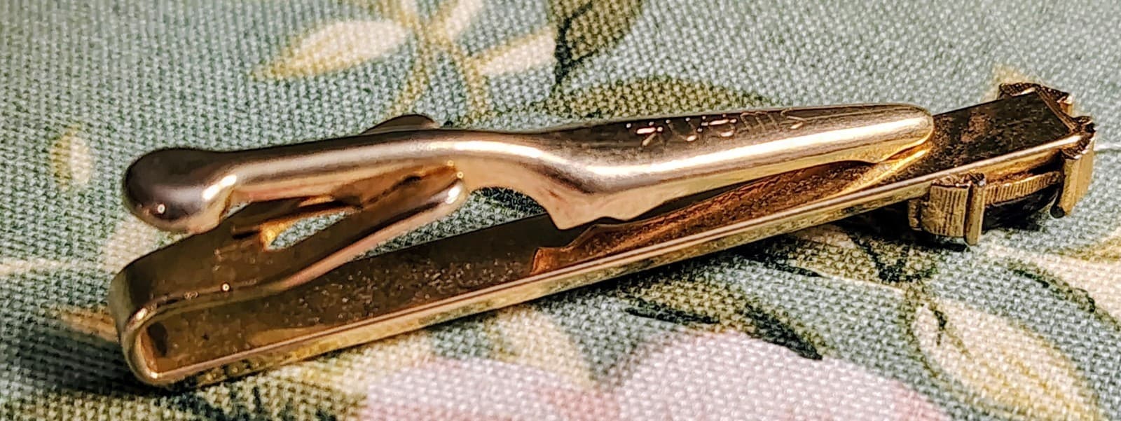 4 Vintage Gold Tie Clips, Swank, Shields - Thumbnail 2