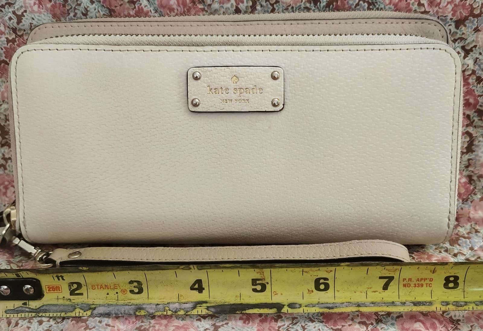Kate Spade New York Grove Street Ivory Peppled Leather Double Wallet - Thumbnail 9