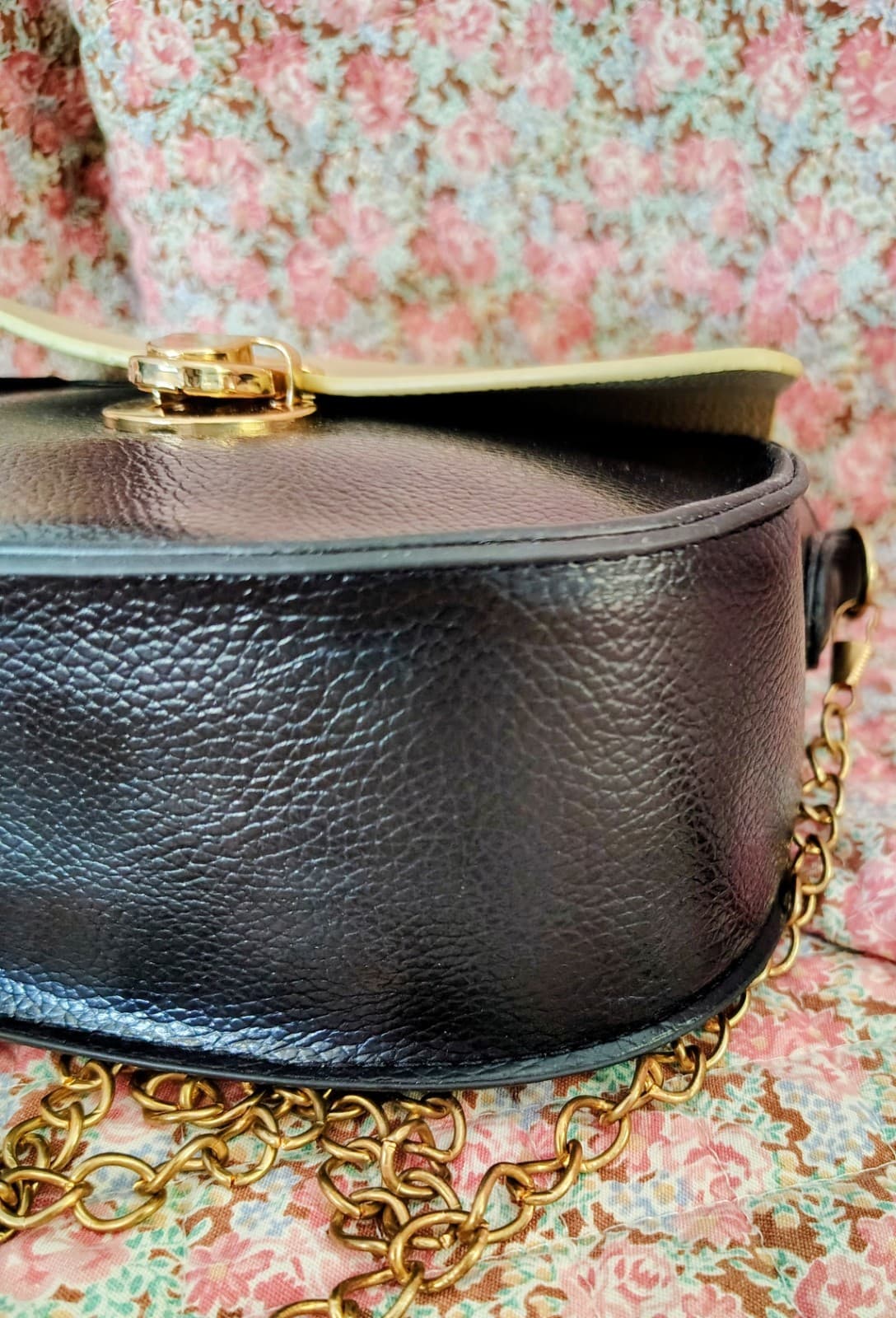 Saddle Bag Shoulder Bag, Gold Chain, Purse, Clutch - Thumbnail 10