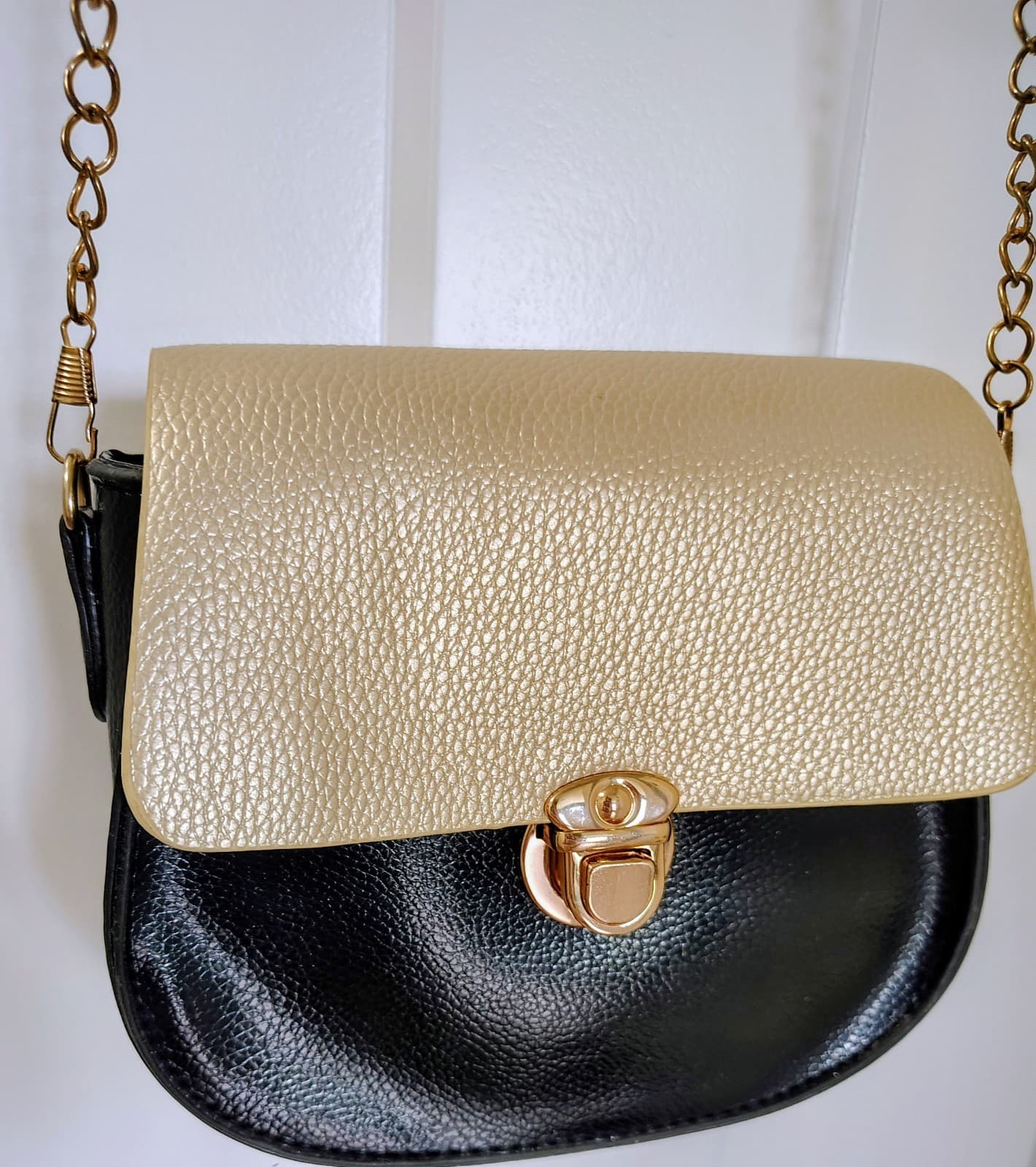 Saddle Bag Shoulder Bag, Gold Chain, Purse, Clutch - Thumbnail 13