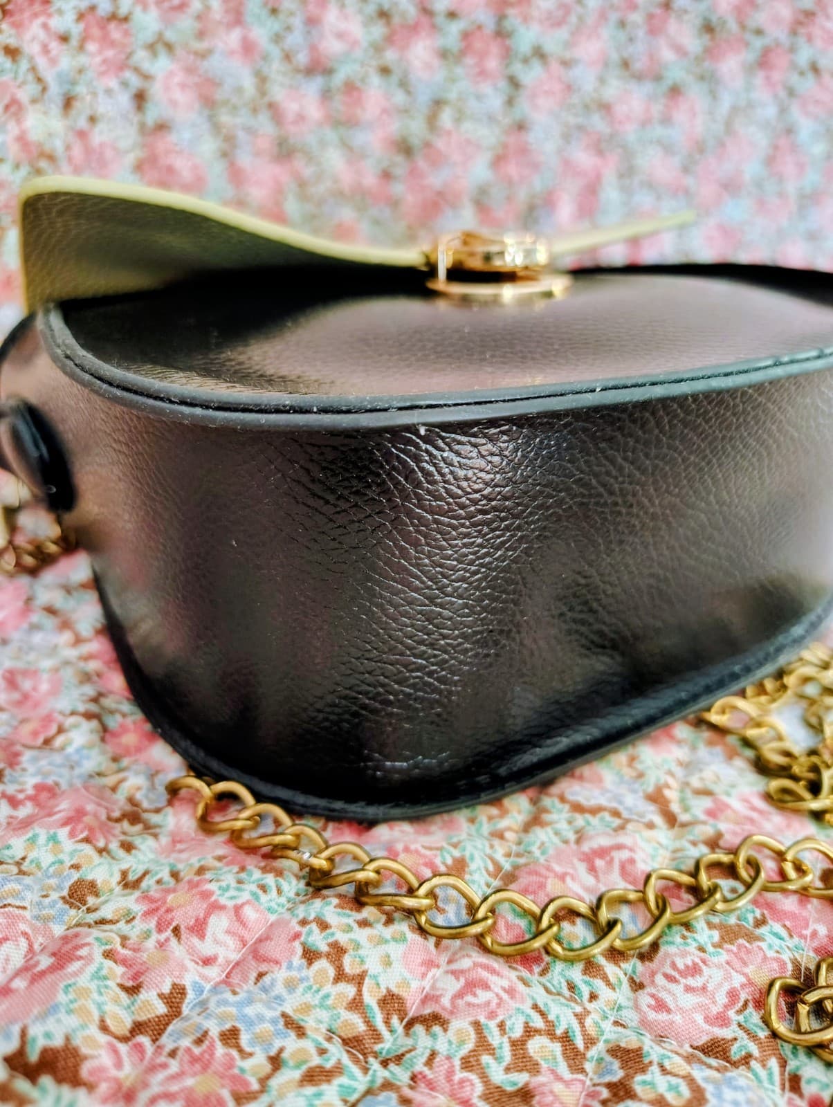 Saddle Bag Shoulder Bag, Gold Chain, Purse, Clutch - Thumbnail 11