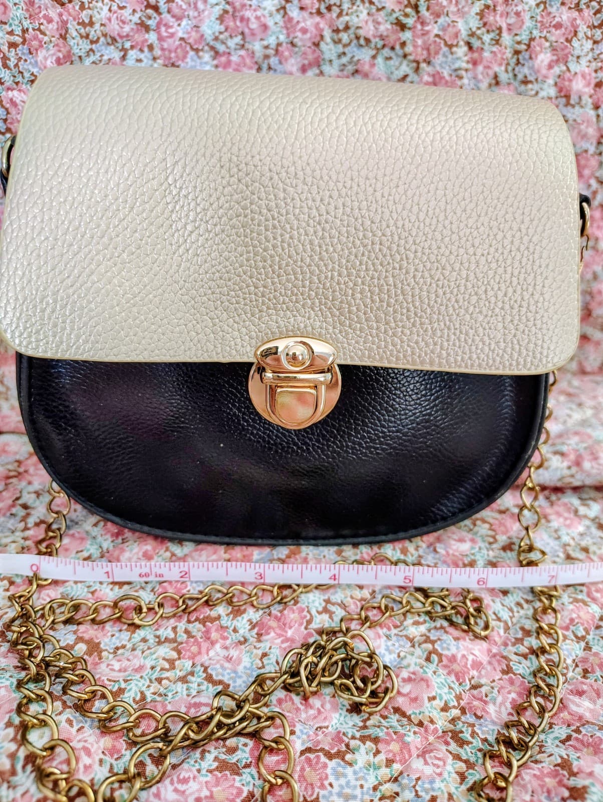 Saddle Bag Shoulder Bag, Gold Chain, Purse, Clutch - Thumbnail 9