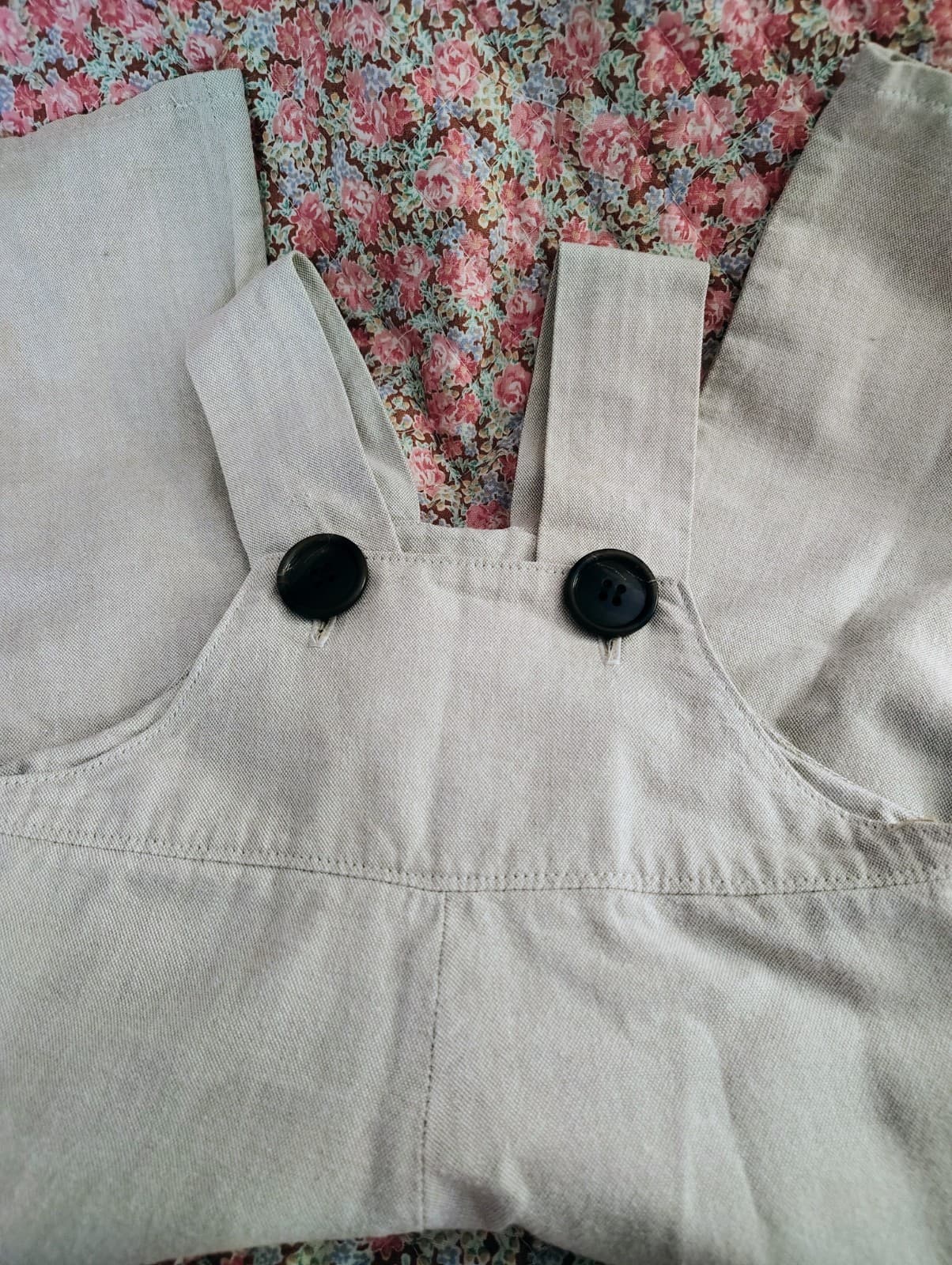 Amish Handmade Toddler Boys Tan Cotton Overalls