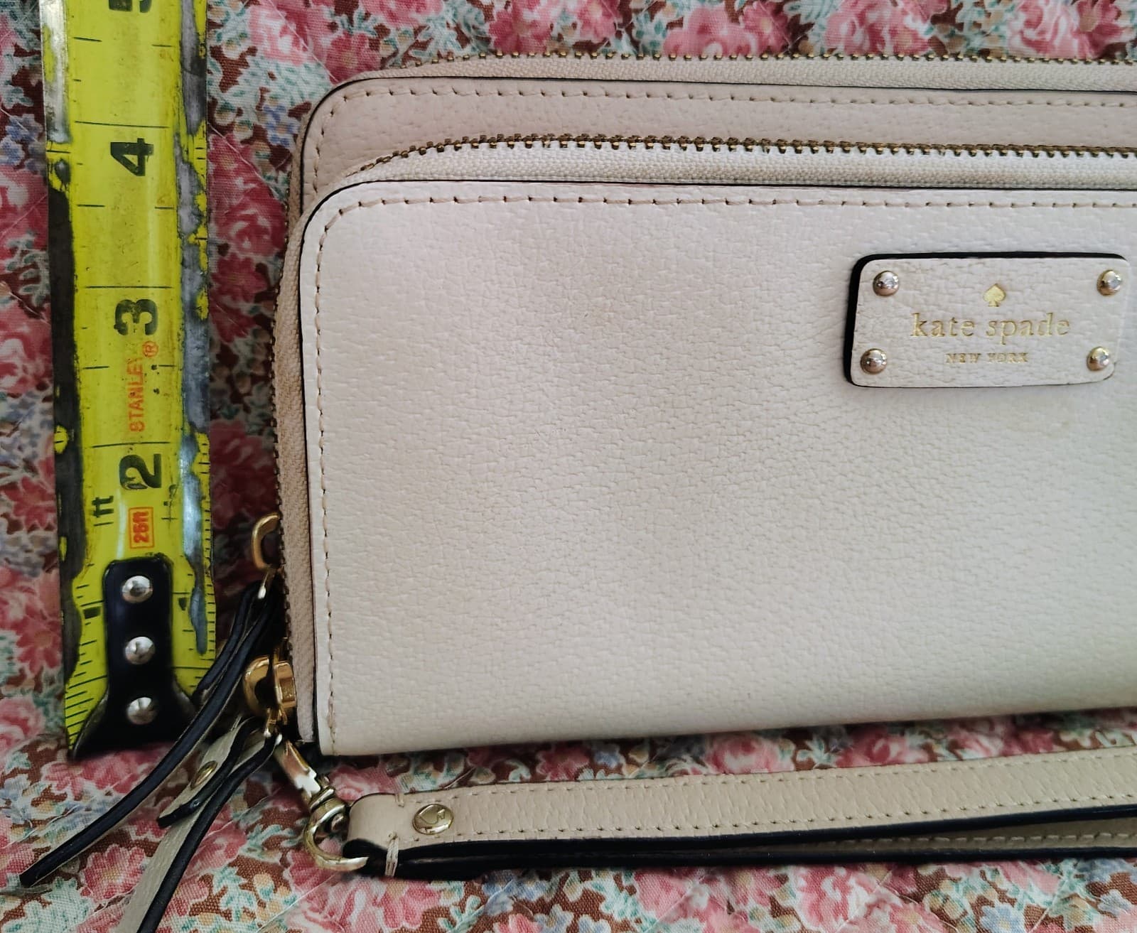 Kate Spade New York Grove Street Ivory Peppled Leather Double Wallet - Thumbnail 12