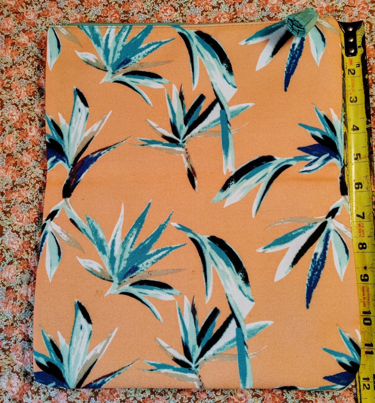 NWOT Rachel Pally Paradise In Blue Foldover Clutch Purse Floral Retro - Thumbnail 14