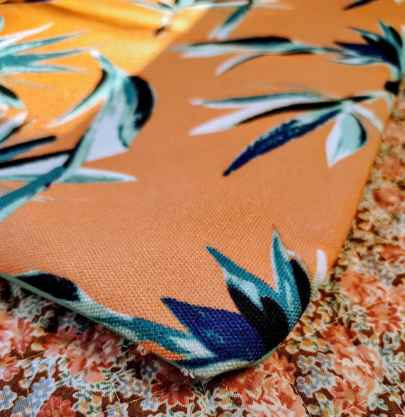 NWOT Rachel Pally Paradise In Blue Foldover Clutch Purse Floral Retro - Thumbnail 12