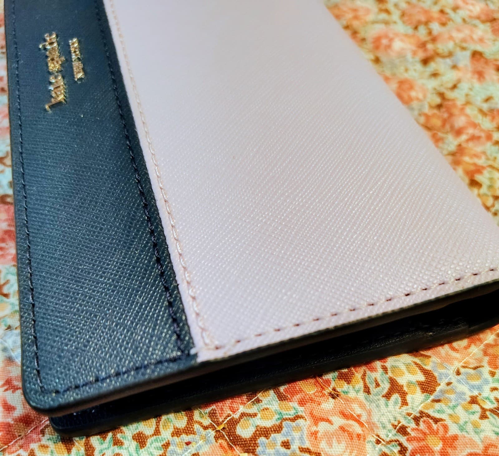 Kate Spade Cameron Bifold Wallet, Navy, Lavender, NWT $119 - Thumbnail 2