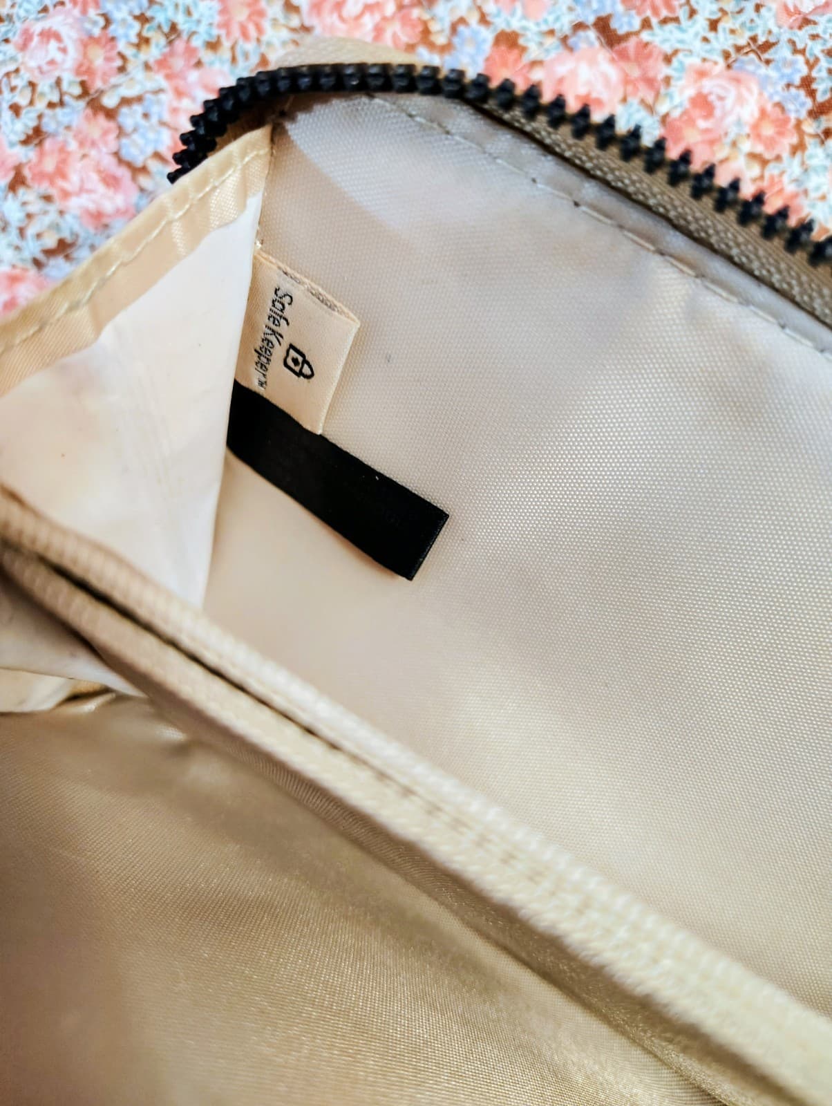 Beige SafeKeeper Organizer Zip Around Faux Leather Wallet - Thumbnail 6