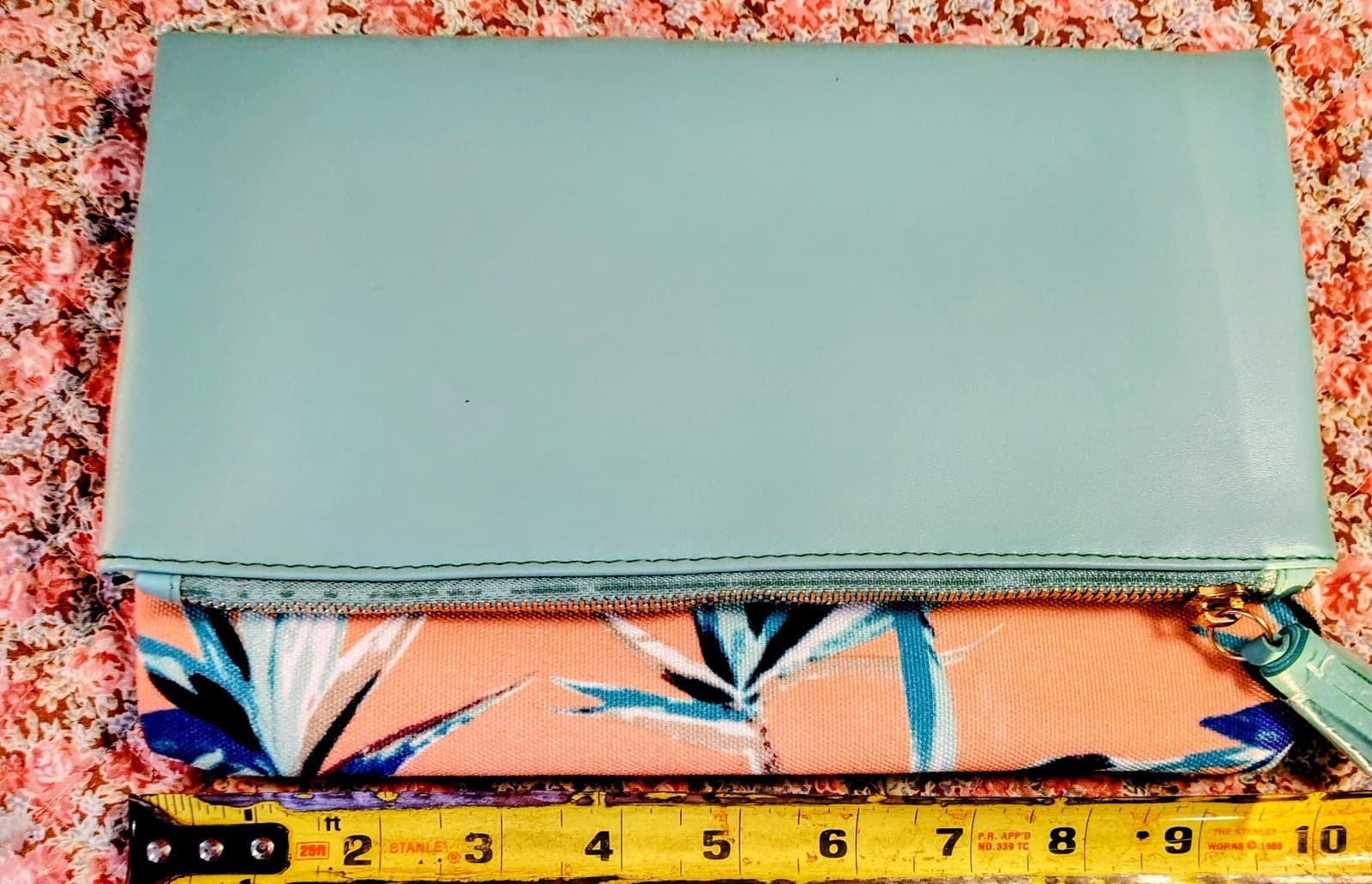 NWOT Rachel Pally Paradise In Blue Foldover Clutch Purse Floral Retro - Thumbnail 6
