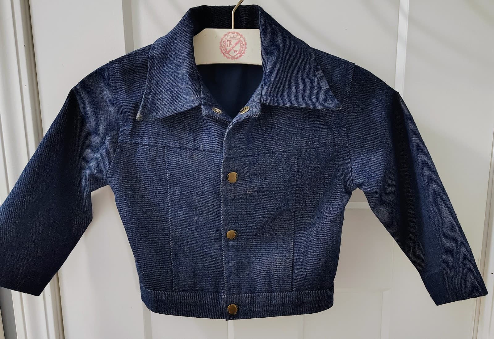 Amish Handmade Toddler Boys Blue Cotton Denim Jean Jacket