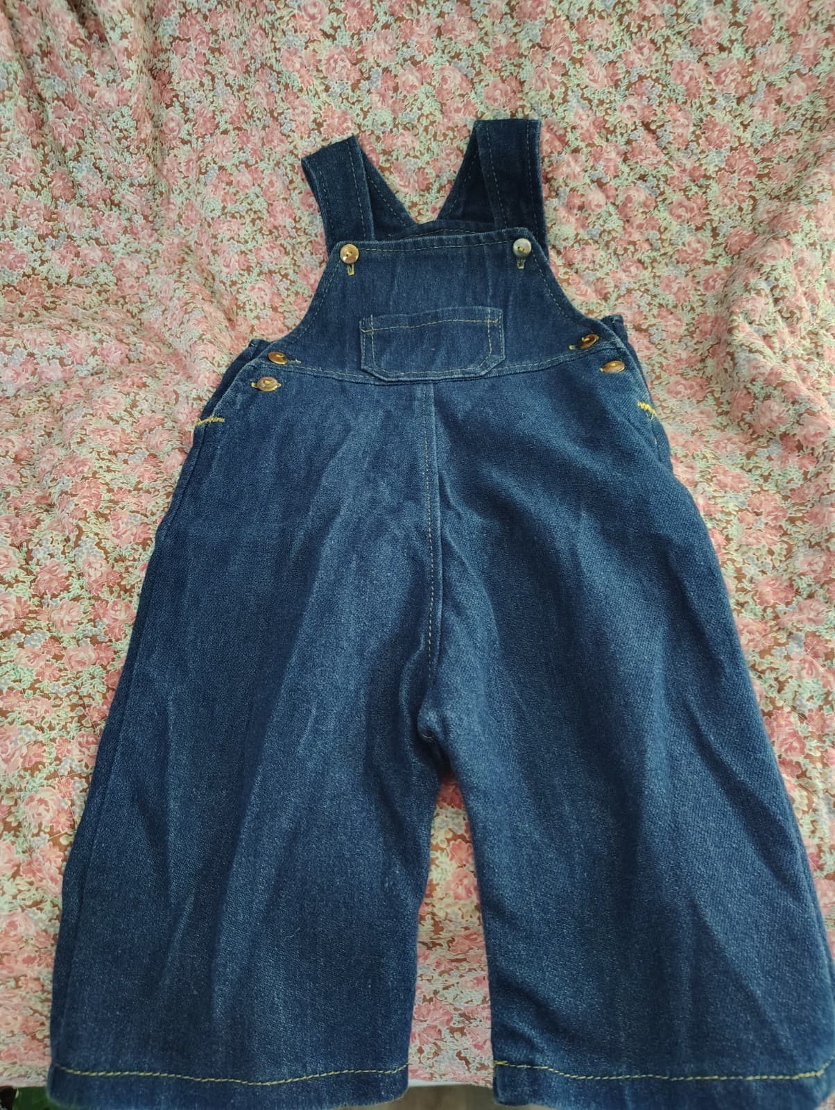 Amish Handmade Baby Boys Blue Jean Denim Overalls - Thumbnail 3