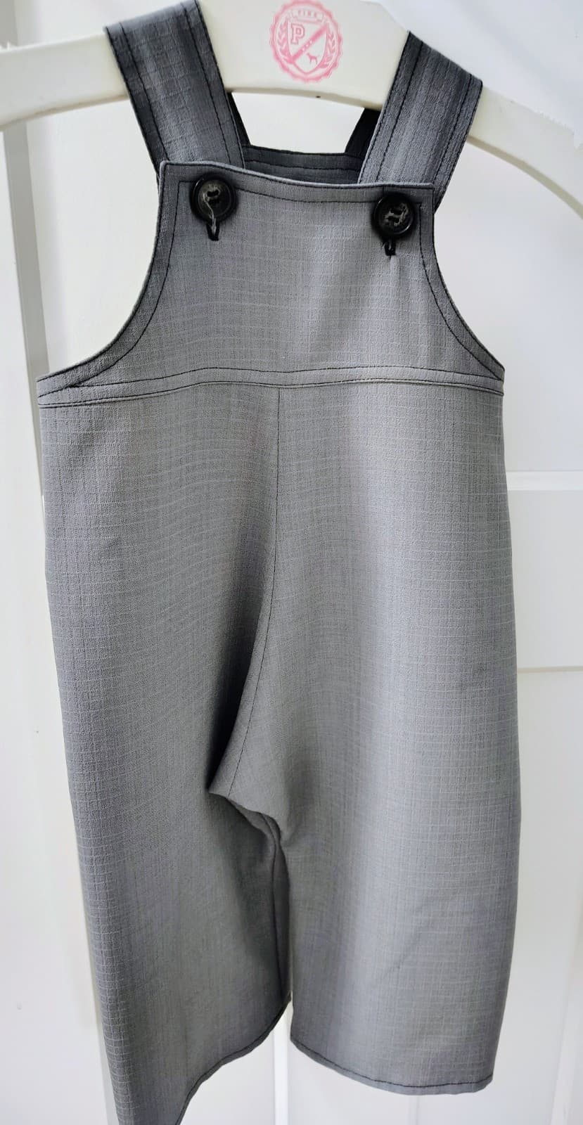 Amish Handmade Toddler Boys Gray Overalls