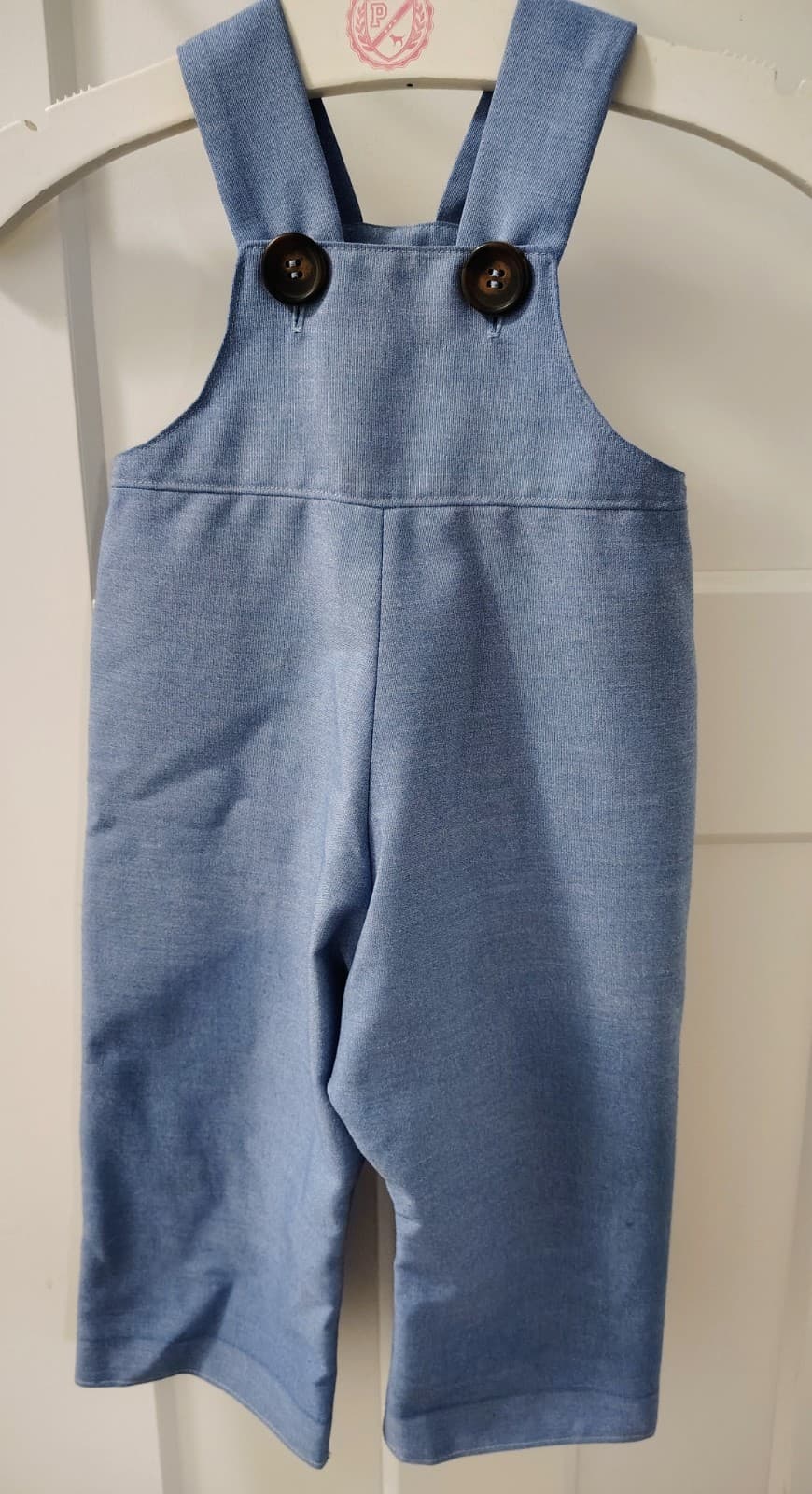 Amish Handmade Toddler Boys Blue Overalls