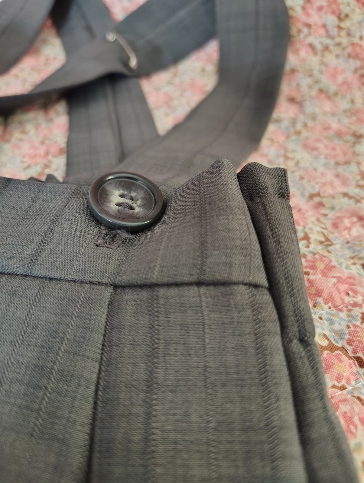 Amish Handmade Toddler Boys Dark Gray Dress Pants Suspenders - Thumbnail 5