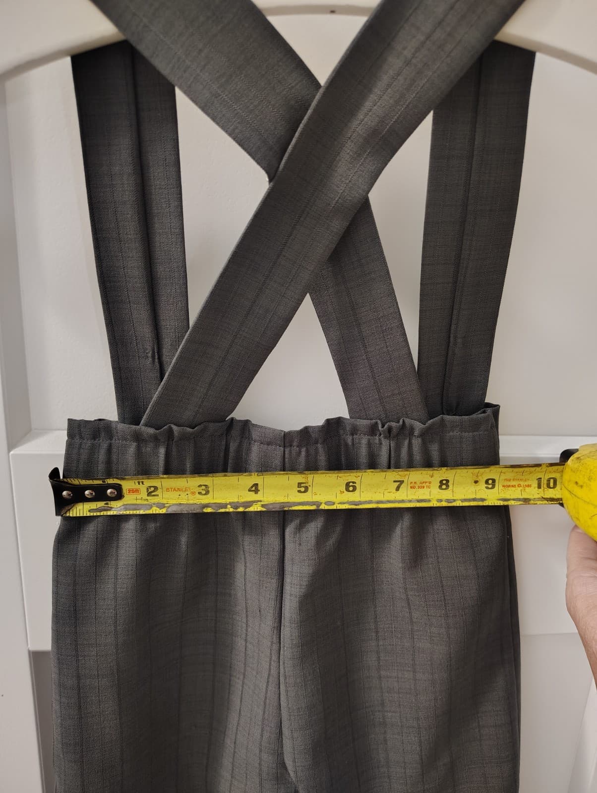 Amish Handmade Toddler Boys Dark Gray Dress Pants Suspenders - Thumbnail 7