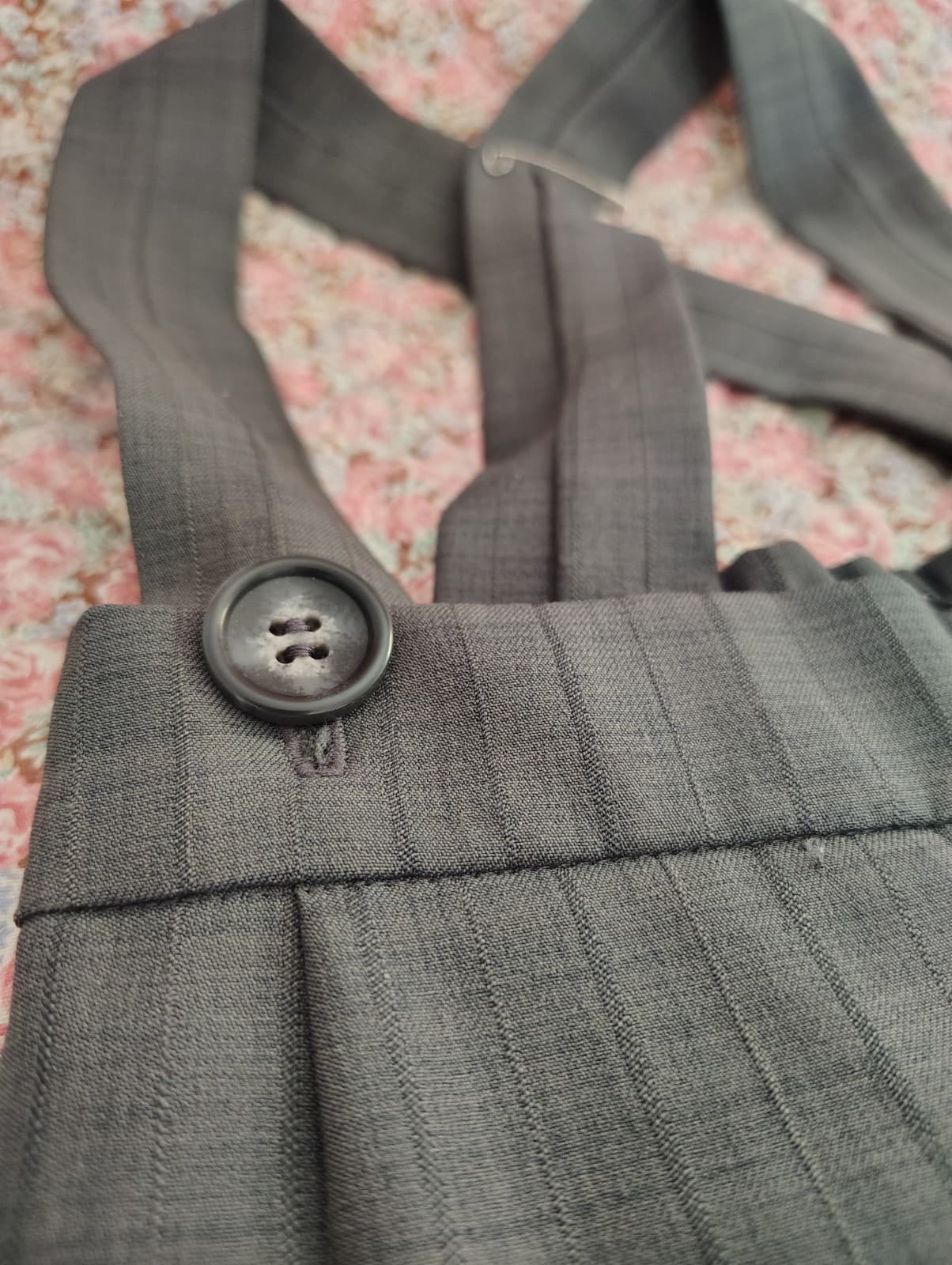 Amish Handmade Toddler Boys Dark Gray Dress Pants Suspenders - Thumbnail 4