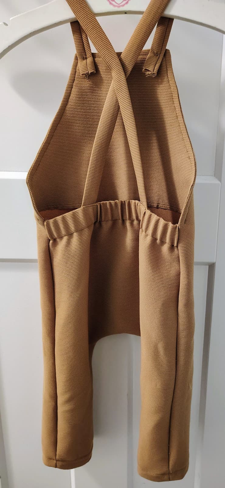 Amish Handmade Toddler Boys Mustard Yellow Overalls - Thumbnail 4