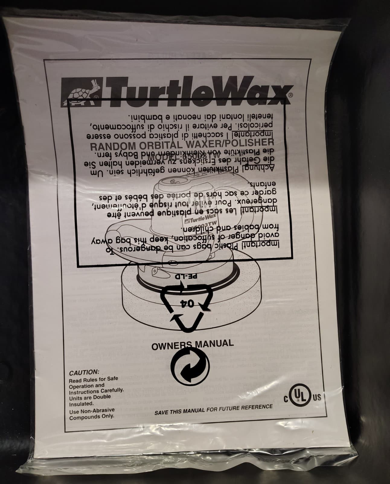 Turtle Wax Green 10" Random Orbital Waxer / Polisher w/Case and Manuel #65003TW - Thumbnail 9