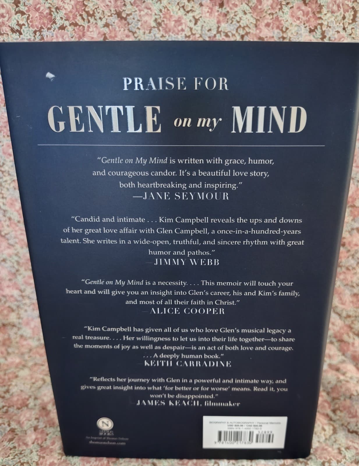 Gentle On My Mind By Kim Campbell, Glen Campbell, Hardcover Book - Thumbnail 2