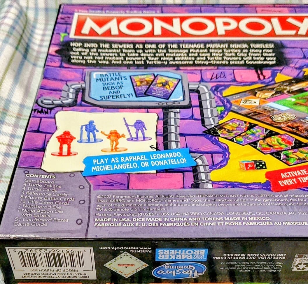 NIB Teenage Mutant Ninja Turtles TMNT Monopoly: Mutant Mayhem Edition Board Game - Thumbnail 9