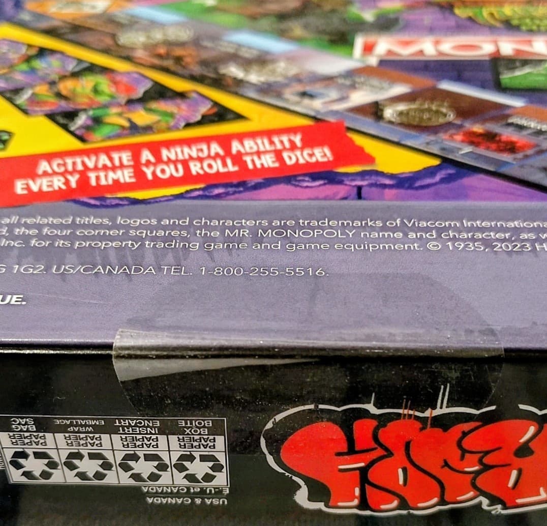 NIB Teenage Mutant Ninja Turtles TMNT Monopoly: Mutant Mayhem Edition Board Game - Thumbnail 7