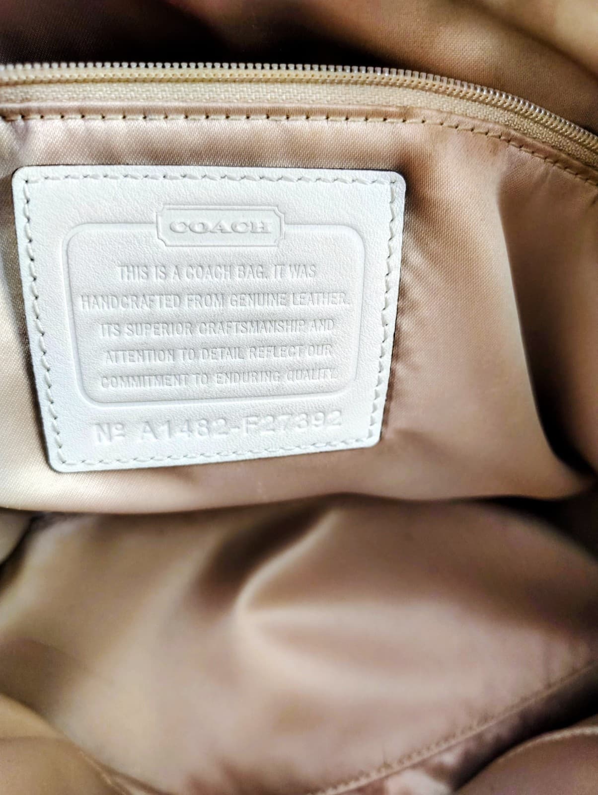 Coach Taylor Eyelet Cut Out Flower Leather Satchel Long Strap White Ivory - Thumbnail 17