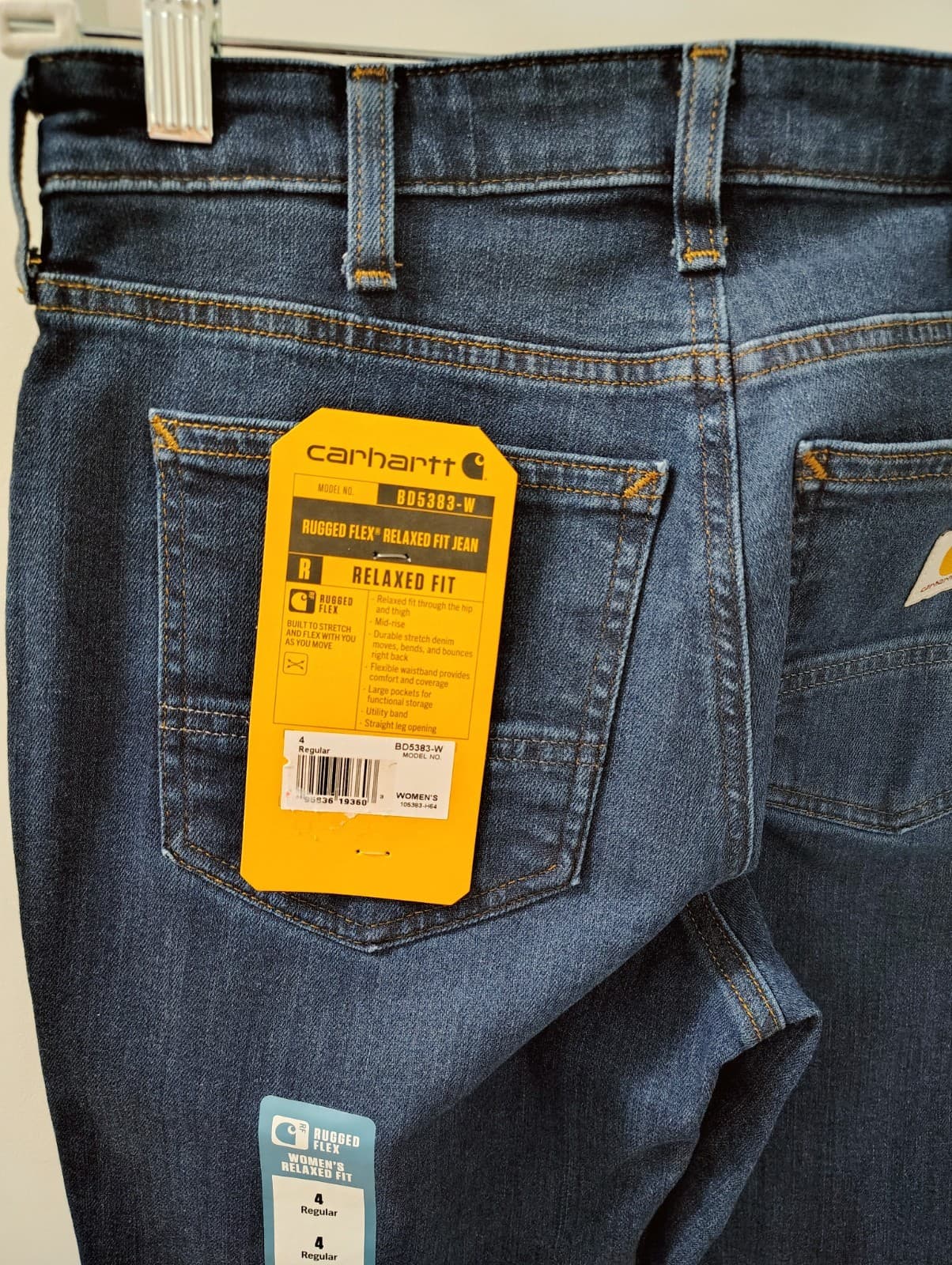 NWT Carhartt Rugged Flex Jeans Women’s Sz 4 Regular Relaxed Fit - Thumbnail 7