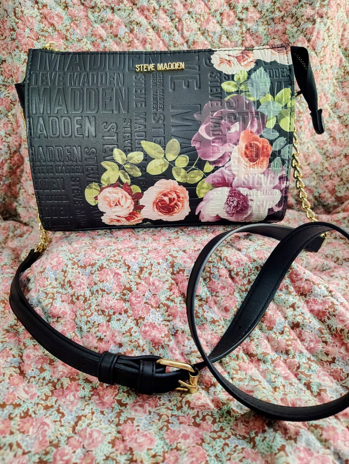 NWOT Steve Madden Floral Roses Crossbody Bag - Thumbnail 4